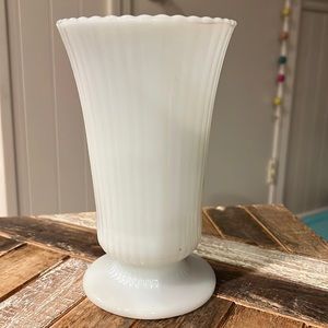 E O Brody company milk glass vase